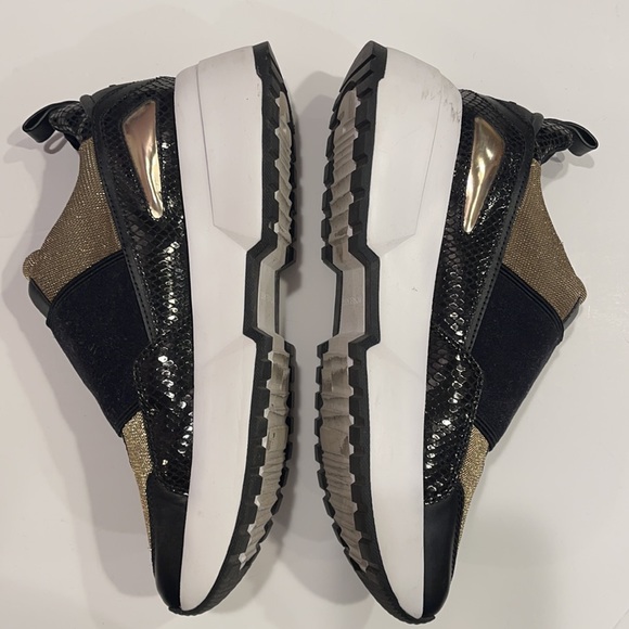 MICHAEL KORS Cosmo Slip On Sneakers ~ Glitter Gold ~ Size 9.5 - Picture 7 of 7